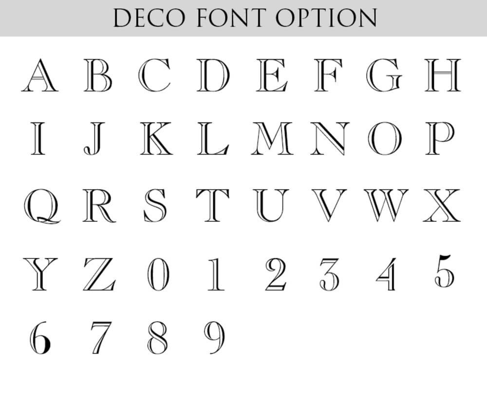 Alphabet of Deco Font