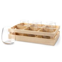 Mini Wine Glasses with Crate #27371